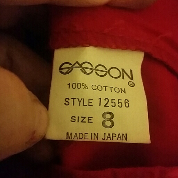 Sasoon Red Pants SlenderiIng Size 8 - Picture 4 of 4